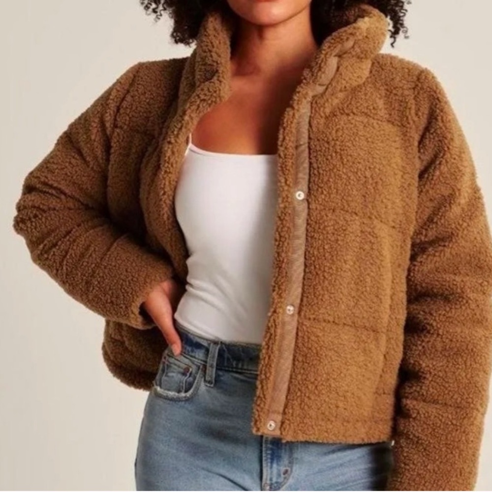 Abercrombie Sherpa Mini Puffer Jacket, excellent condition, Small (runs large)